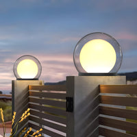 Cauzac™ Contemporary Outdoor Pillar Lamp with Dual Power Options