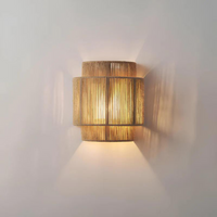 Cauzac™ BohoGlow Hemp Rope & Rattan Wall Lamp - Stylish Lighting for Your Space