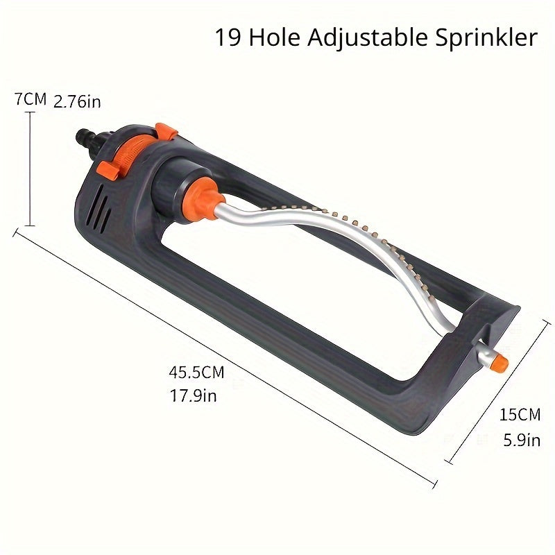 Cauzac™ Automatic Oscillating Sprinkler with 19 Adjustable Nozzles for Garden & Patio Watering