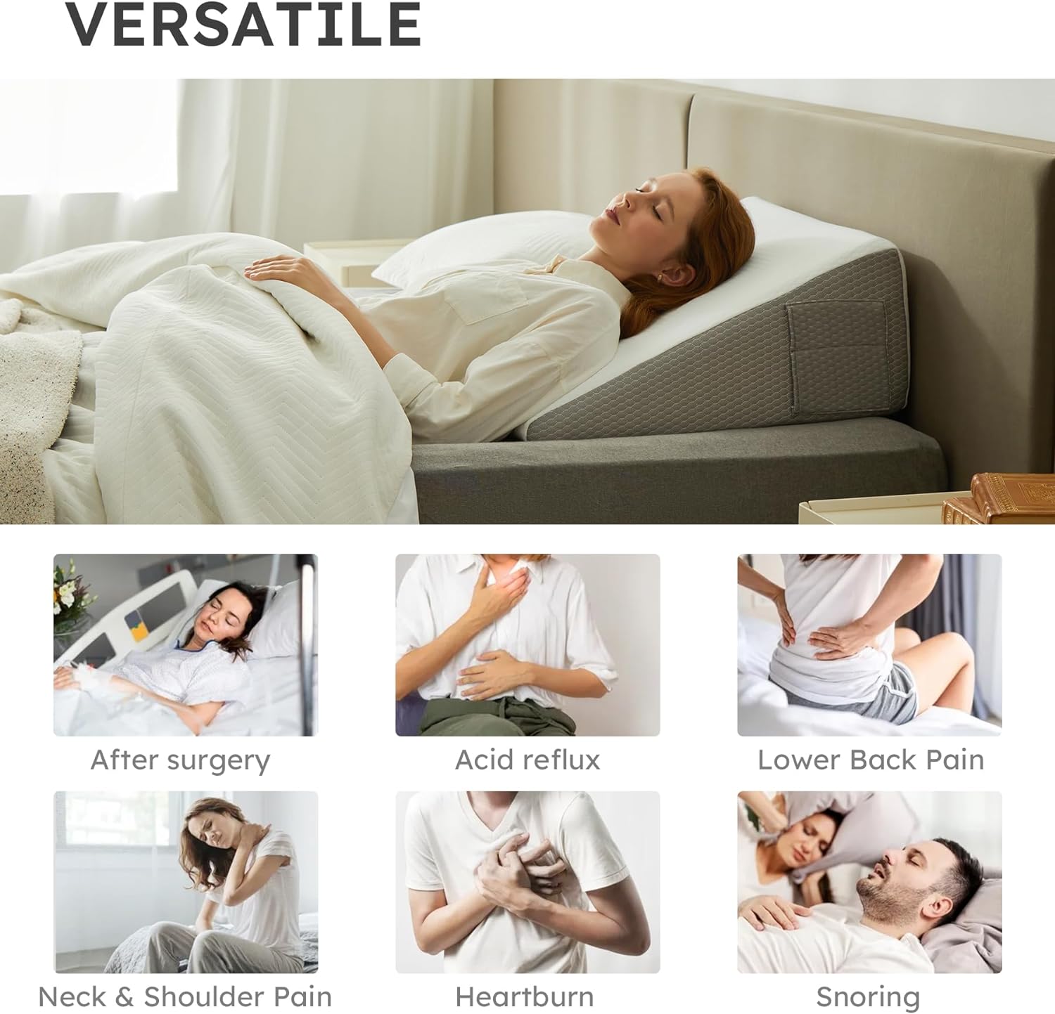 Cauzac™ Deluxe Comfort Wedge Pillow for Ultimate Relaxation