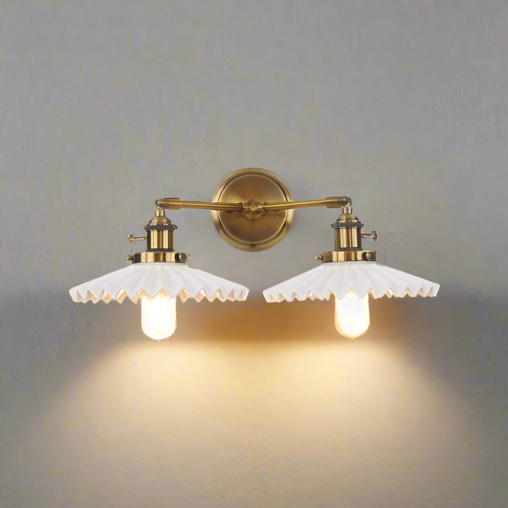 Decorative ceramic wall light with up and down lighting design for indoor use