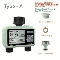 Cauzac™ Dual-Outlet Automatic Water Timer for Precise Outdoor Irrigation