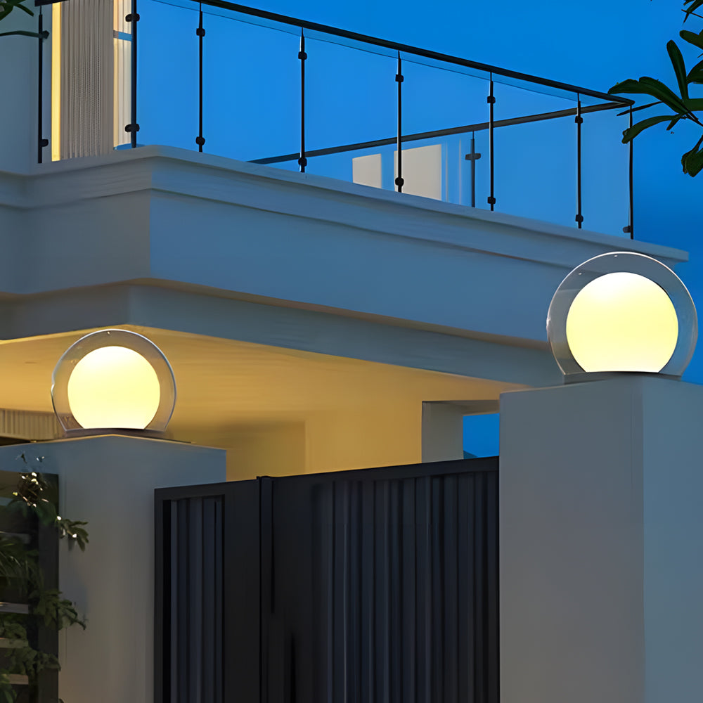 Cauzac™ Contemporary Outdoor Pillar Lamp with Dual Power Options
