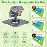 Cauzac™ Adjustable Garden Watering System with Rotating Nozzle — Wide Coverage, Electricity-Free, Ideal for Lawn & Garden Irrigation
