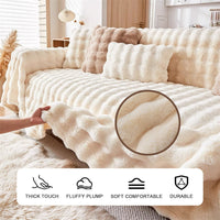 Cauzac™ Premium Faux Rabbit Fur Non-Slip Sofa Covers