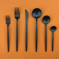 Cauzac™ Elegant 36-Piece Modern Stainless Steel Flatware Set for Dining Excellence
