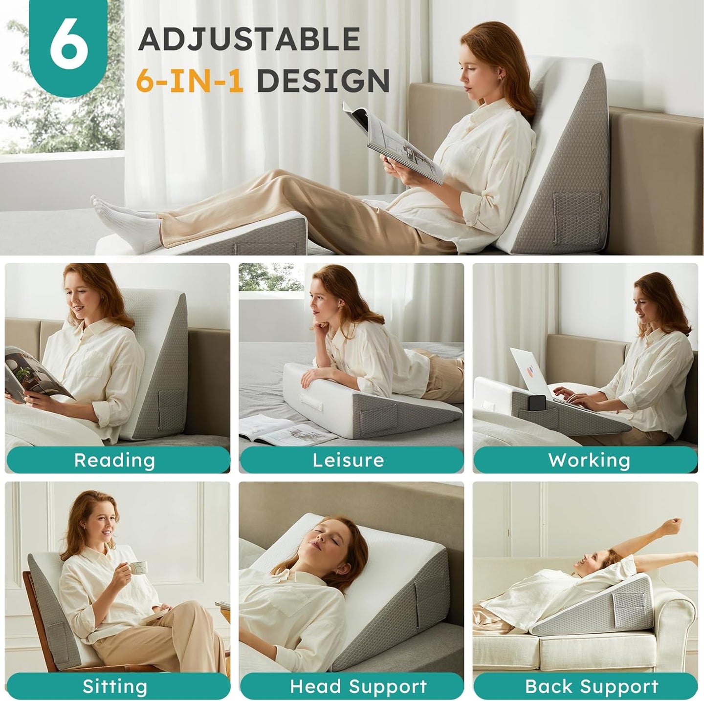 Cauzac™ Deluxe Comfort Wedge Pillow for Ultimate Relaxation