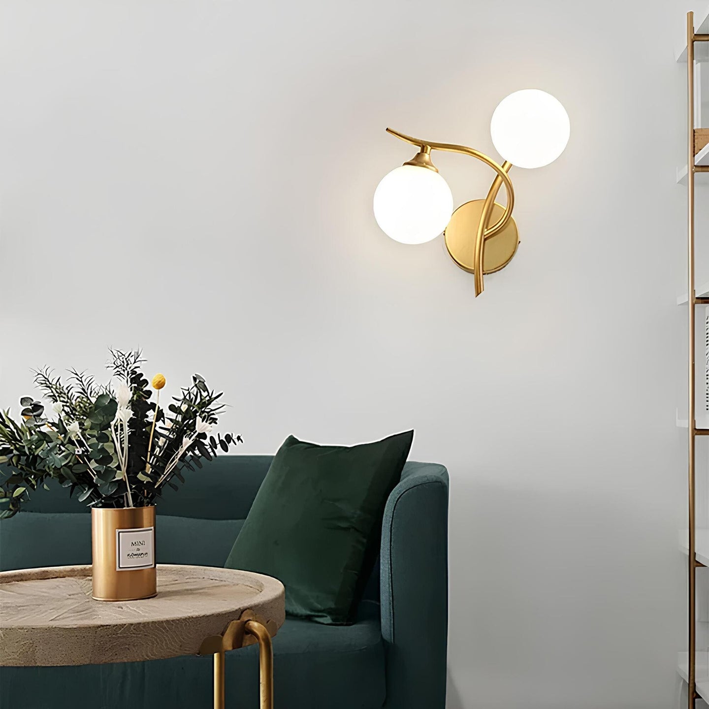 Led wall light enhancing a modern living room wall light setup