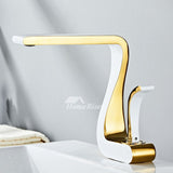 Elegant brass bathroom taps and basin taps with gold basin tap
