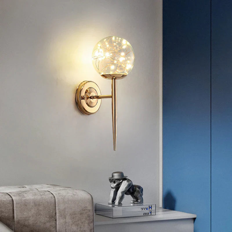 Decorative wall lamp with modern led and scandinavian design
