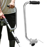 Gardening accessory featuring a lawn aeration tool and lawn edging shears