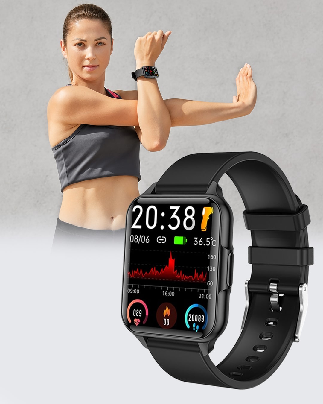 A modern smartwatch with fitness tracker features for men and women