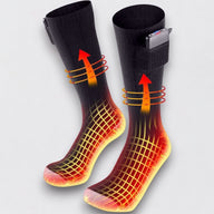 A pair of heated socks providing warmth for winter