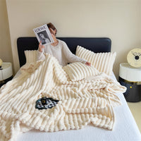 Cauzac™ Luxurious Faux Rabbit Fur Throw Blanket for Ultimate Comfort