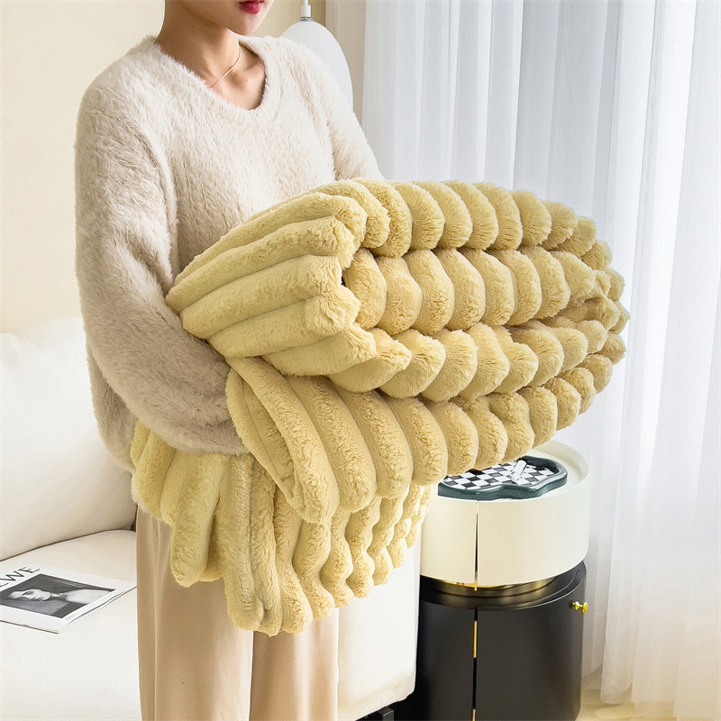 Cauzac™ Luxurious Faux Rabbit Fur Throw Blanket for Ultimate Comfort