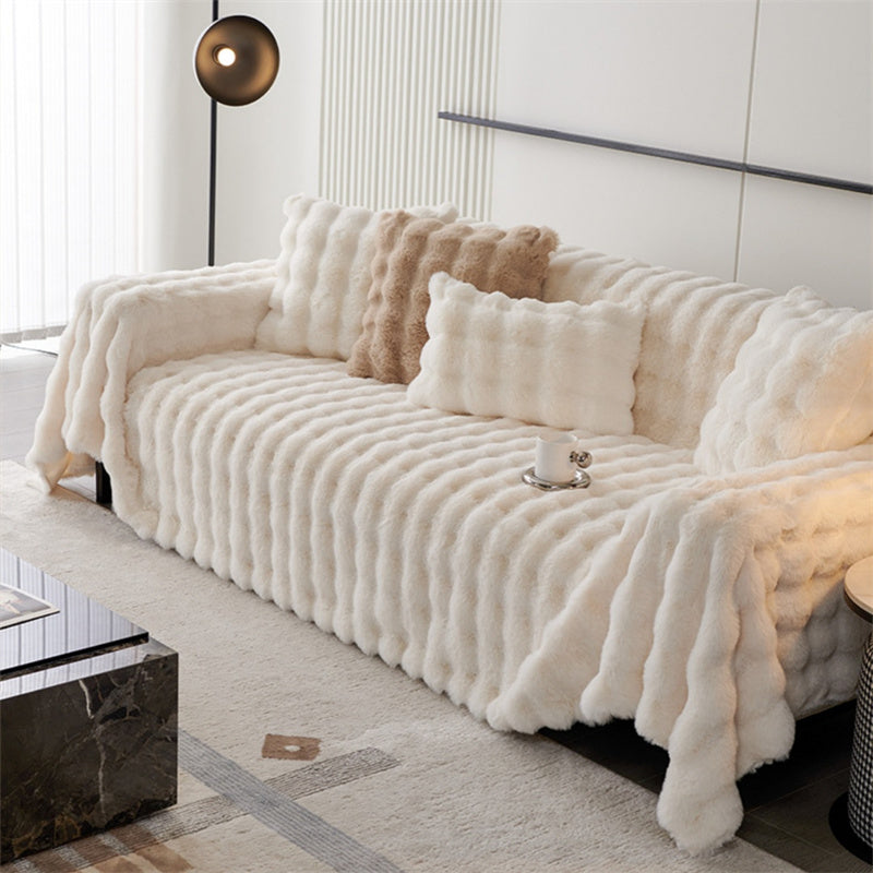 Cauzac™ Premium Faux Rabbit Fur Non-Slip Sofa Covers