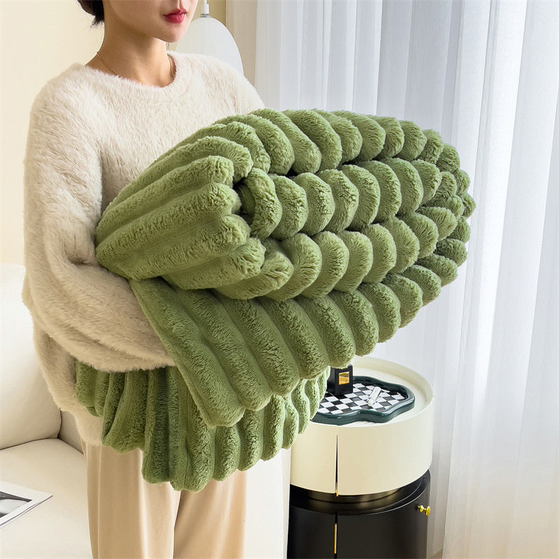 Cauzac™ Luxurious Faux Rabbit Fur Throw Blanket for Ultimate Comfort
