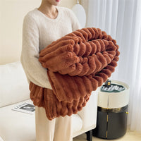 Cauzac™ Luxurious Faux Rabbit Fur Throw Blanket for Ultimate Comfort