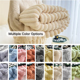 Cauzac™ Luxurious Faux Rabbit Fur Throw Blanket for Ultimate Comfort