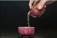 Cauzac™ Artisanal Ceramic Gaiwan Tea Set – Portable Tea Pot & Cup for Travel & Office