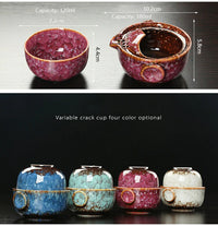 Cauzac™ Artisanal Ceramic Gaiwan Tea Set – Portable Tea Pot & Cup for Travel & Office