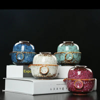 Cauzac™ Artisanal Ceramic Gaiwan Tea Set – Portable Tea Pot & Cup for Travel & Office