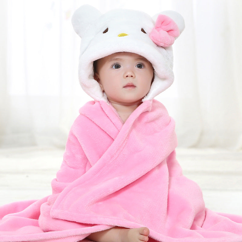 Soft Kids Hooded Robe made from quick-drying flannel, perfect for bath time, spa days, or lounging.