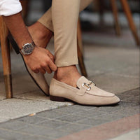 Cauzac™ Men's Suede Loafers with Stylish Horsebit and Almond Toe for Versatile Elegance