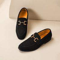 Cauzac™ Men's Suede Loafers with Stylish Horsebit and Almond Toe for Versatile Elegance