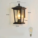 Cauzac™ Rustic Glass Shade Outdoor Wall Lamp - Weatherproof Farmhouse Elegance