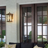 Cauzac™ Rustic Glass Shade Outdoor Wall Lamp - Weatherproof Farmhouse Elegance