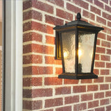 Cauzac™ Rustic Glass Shade Outdoor Wall Lamp - Weatherproof Farmhouse Elegance