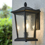 Cauzac™ Rustic Glass Shade Outdoor Wall Lamp - Weatherproof Farmhouse Elegance