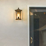 Cauzac™ Rustic Glass Shade Outdoor Wall Lamp - Weatherproof Farmhouse Elegance
