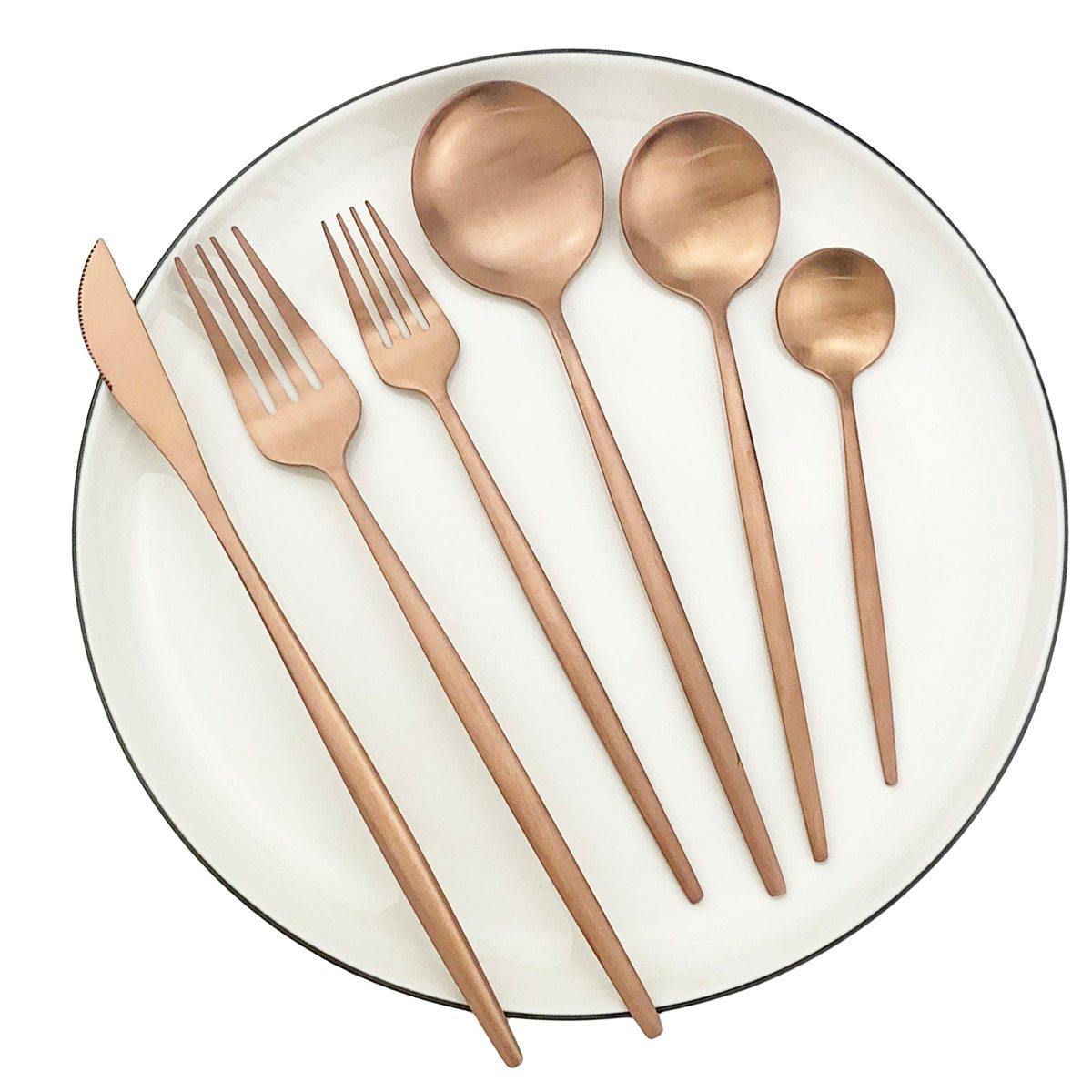 Cauzac™ Elegant 36-Piece Modern Stainless Steel Flatware Set for Dining Excellence