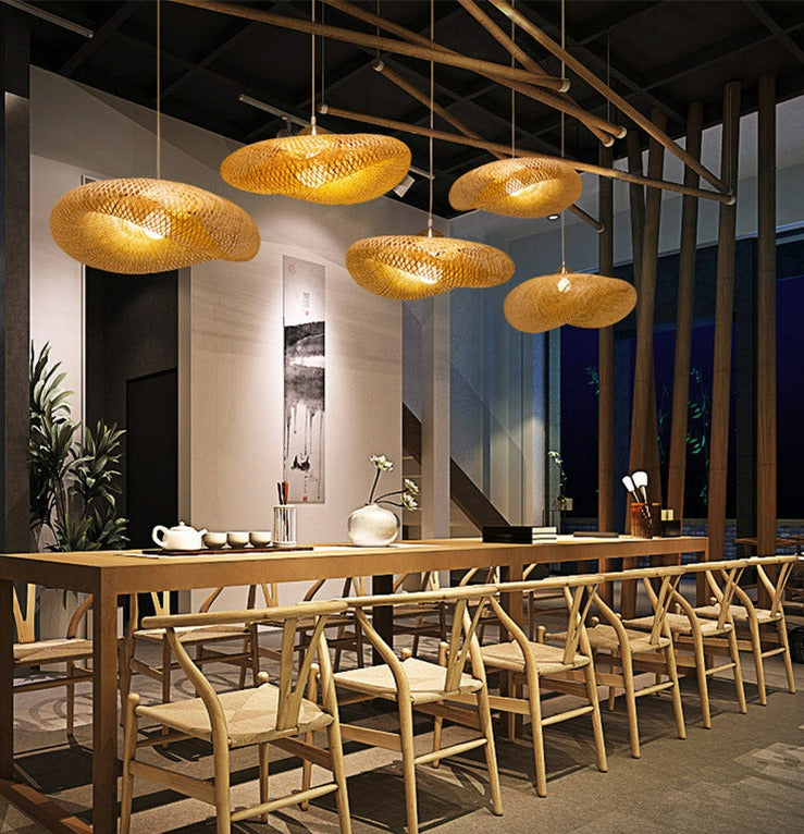 Cauzac™ Eco-Friendly Braided Bamboo Pendant Light