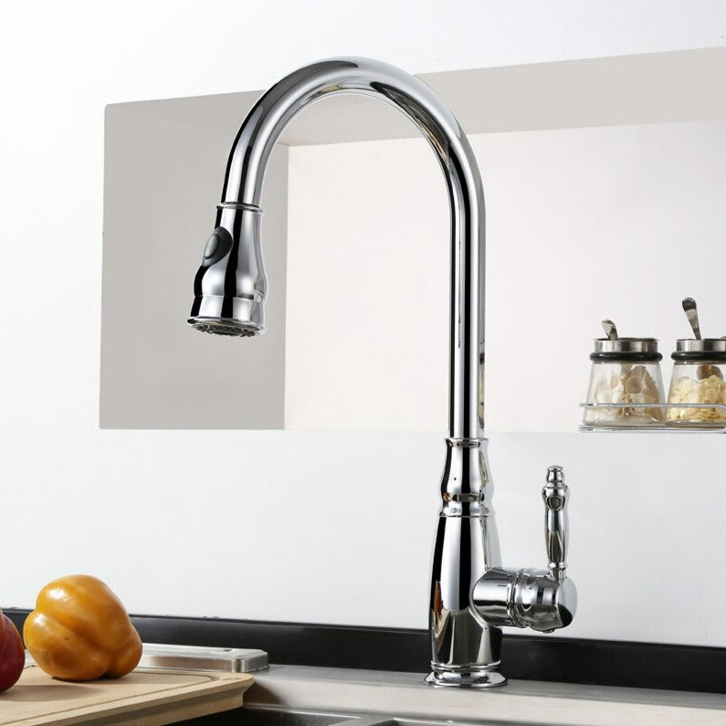 Cauzac™ Dual-Function Kitchen Mixer Tap With Pull-Out Spray