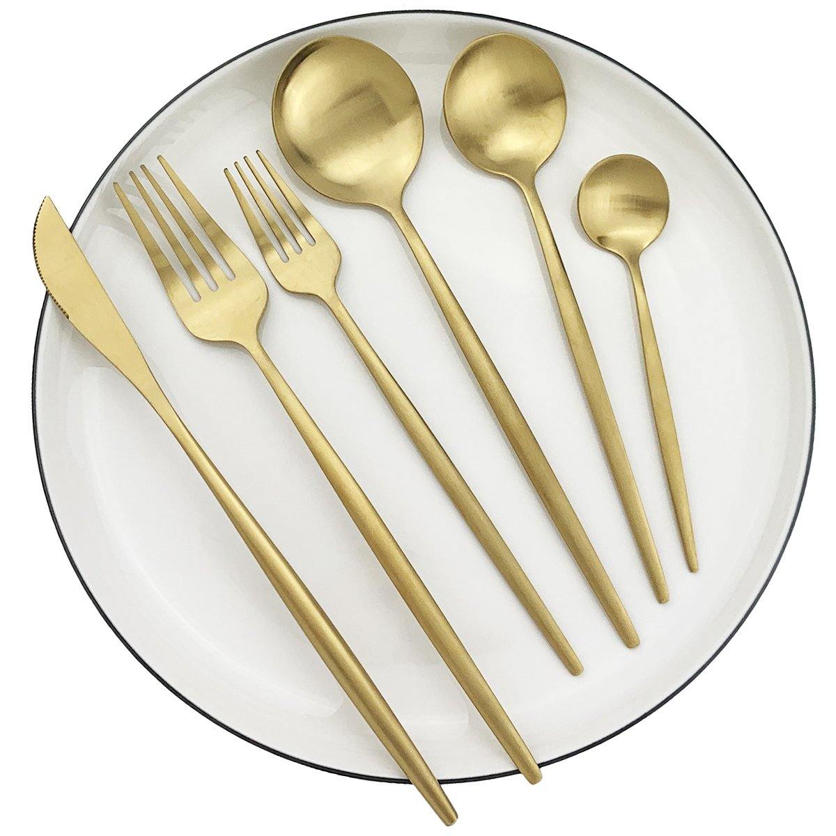 Cauzac™ Elegant 36-Piece Modern Stainless Steel Flatware Set for Dining Excellence
