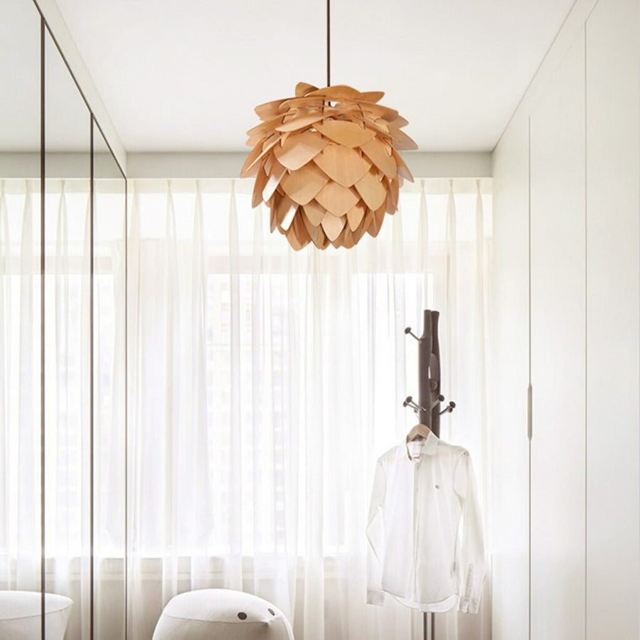 Cauzac™ Handcrafted Pinecone Wooden Pendant Lamp