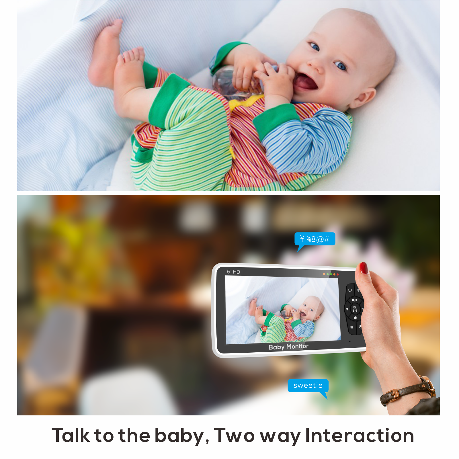 Cauzac™ Lullaby HD Video Baby Monitor