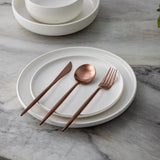 Cauzac™ Gold Matte Stainless Steel Flatware Set – 20-Piece Minimalist Dining Elegance