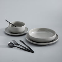 Cauzac™ Gold Matte Stainless Steel Flatware Set – 20-Piece Minimalist Dining Elegance