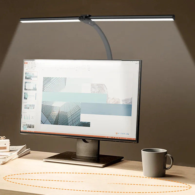 Cauzac™ Dual-Head LED Desk Lamp - Modern Office Lighting Solution