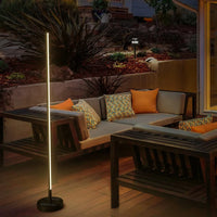 Cauzac™ Contemporary Solar Floor Lamp for Outdoor Spaces
