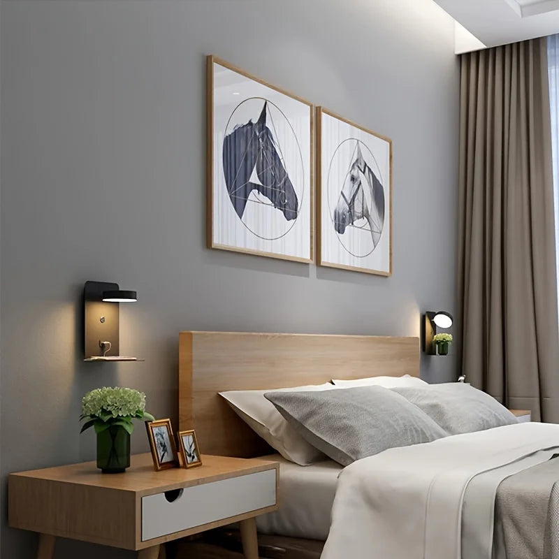 Cauzac™ Modern Minimalist Wall Lamp with USB Charging Capability