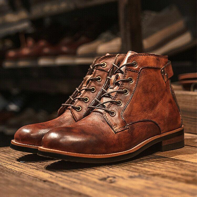 Cauzac™ Premium Men's Classic Leather Lace-Up Ankle Boots
