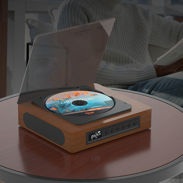 Cauzac™ Vintage Bluetooth CD Player with Type C Port – Nostalgic Style Meets Modern Perks