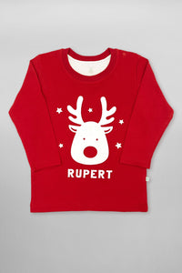 Cauzac™ Personalised Christmas Reindeer T-Shirt