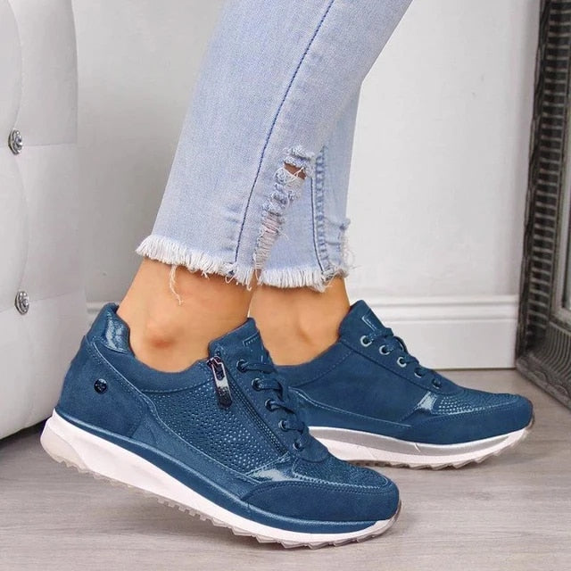 Cauzac™ Breathable Women's Zipper Sneakers with Ergonomic Support