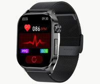 Cauzac™ Smart GlucoTrack Watch with Non-Invasive Glucose Monitoring - Blue Silicone Band